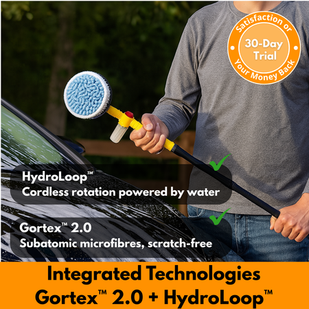HydroSpin360™ | Active foam rotating brush – no electricity required