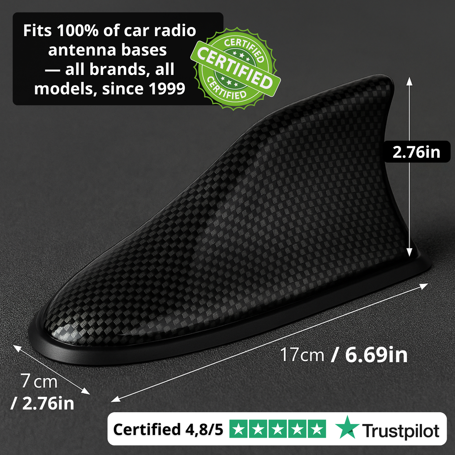 Shark Car Antenna – Enhanced Radio Reception & Premium Design