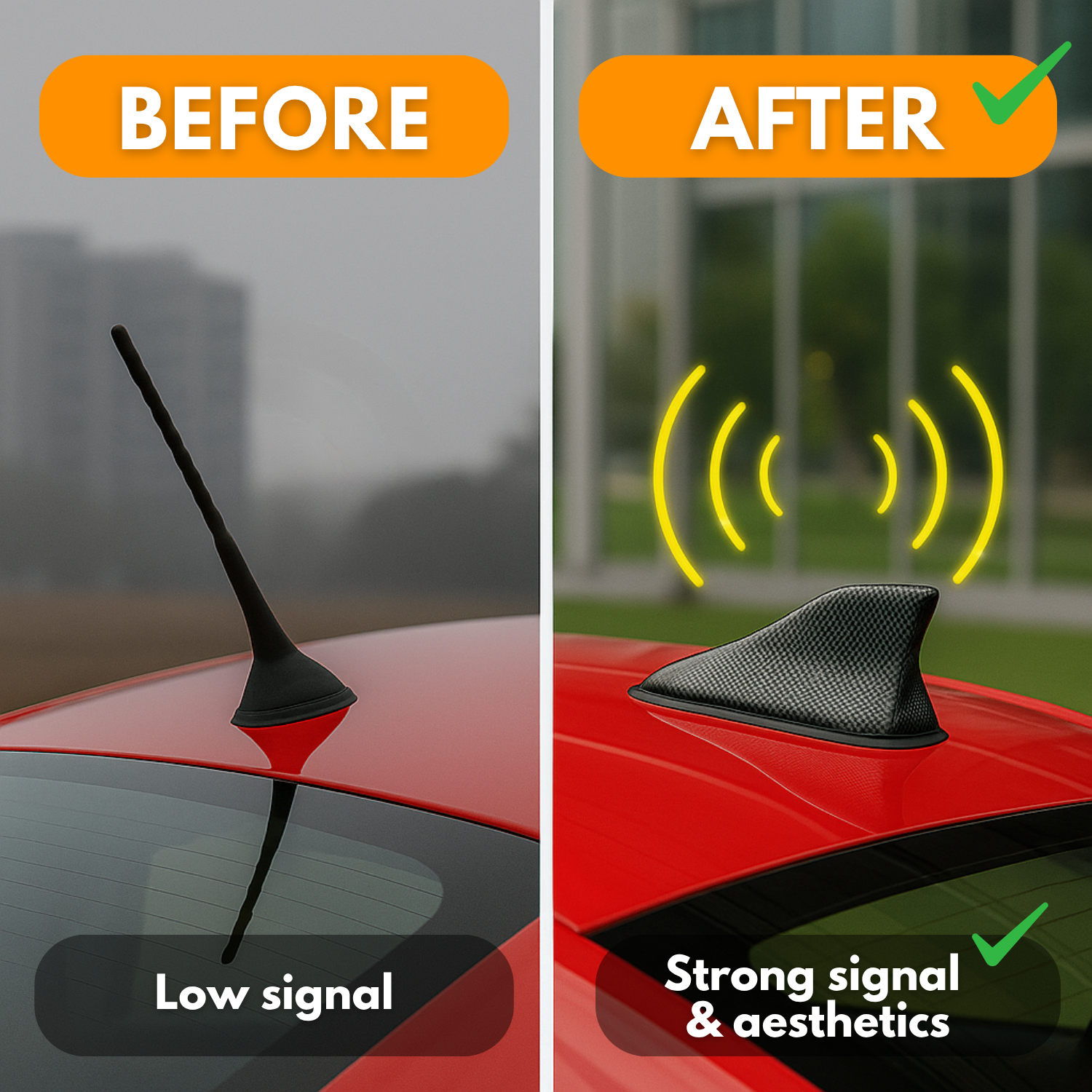 Shark Car Antenna – Enhanced Radio Reception & Premium Design