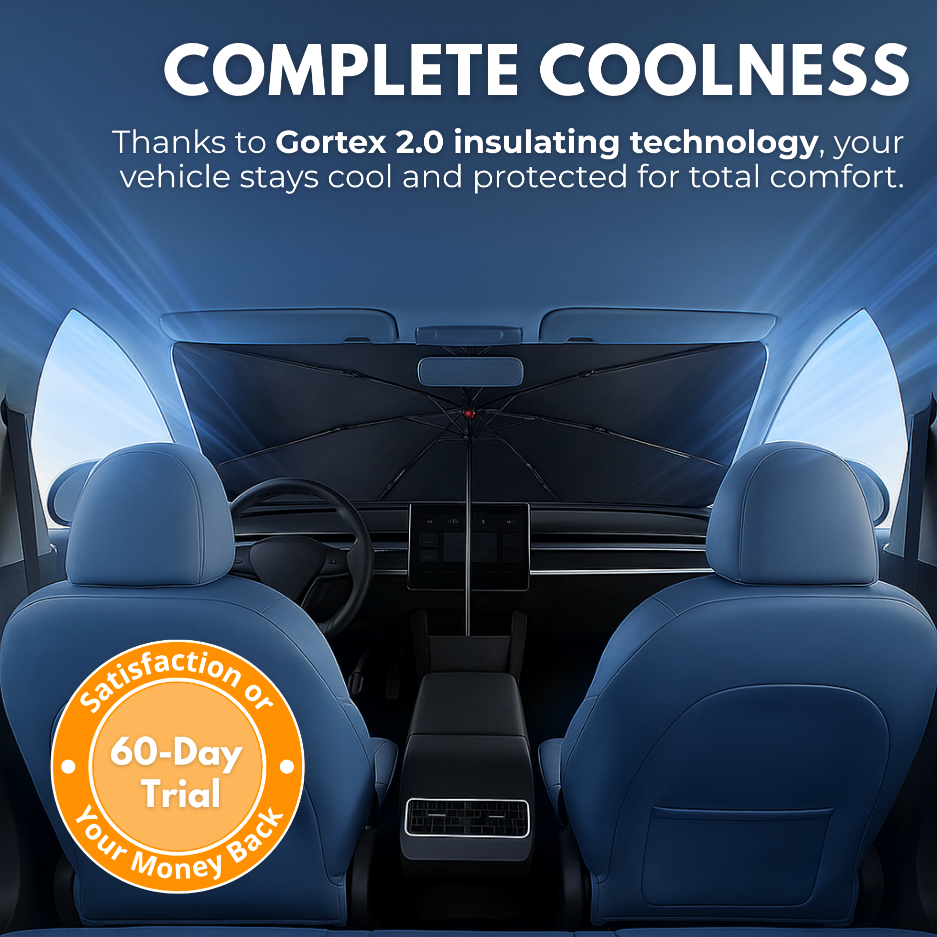 UVX26 PRO™ Windshield Sunshade, Up to a 36°F Cooler Cabin